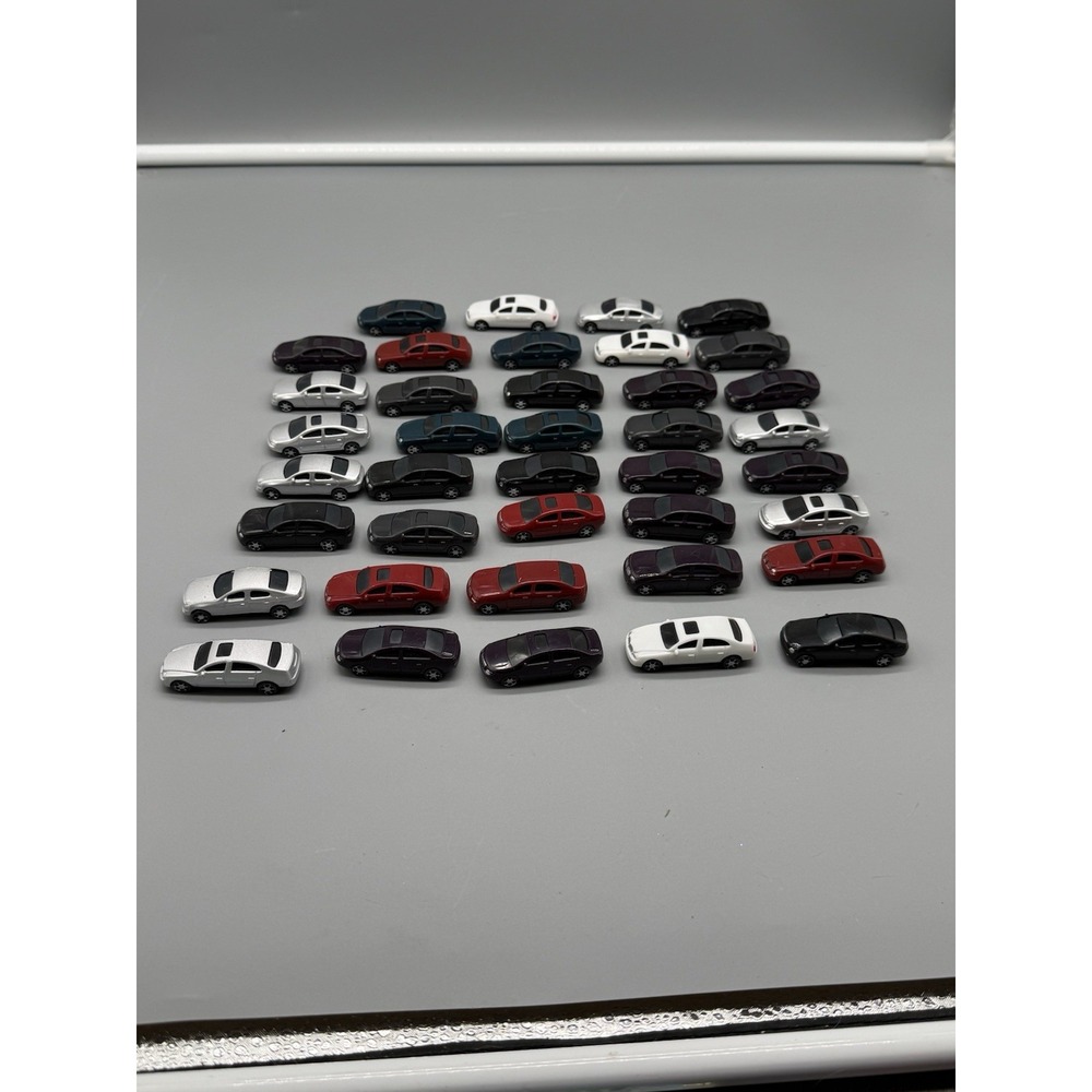 Lot of 39 Vintage HO/N Scale  Model Cars Railroad Layout Vehicles Mixed Lot